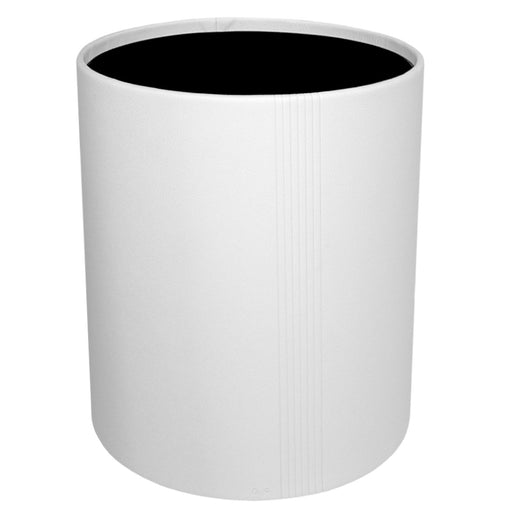 Läufer Ambiente La Linea Echtleder Papierkorb, weiß