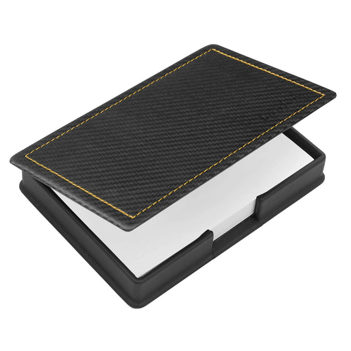 Läufer Ambiente Concerto Leder DIN A6 Zettelkasten Carbon schwarz/gold