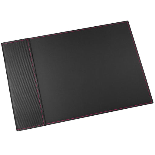 Läufer Ambiente Concerto Echtleder Schreibunterlage, 65x45 cm, schwarz/pink
